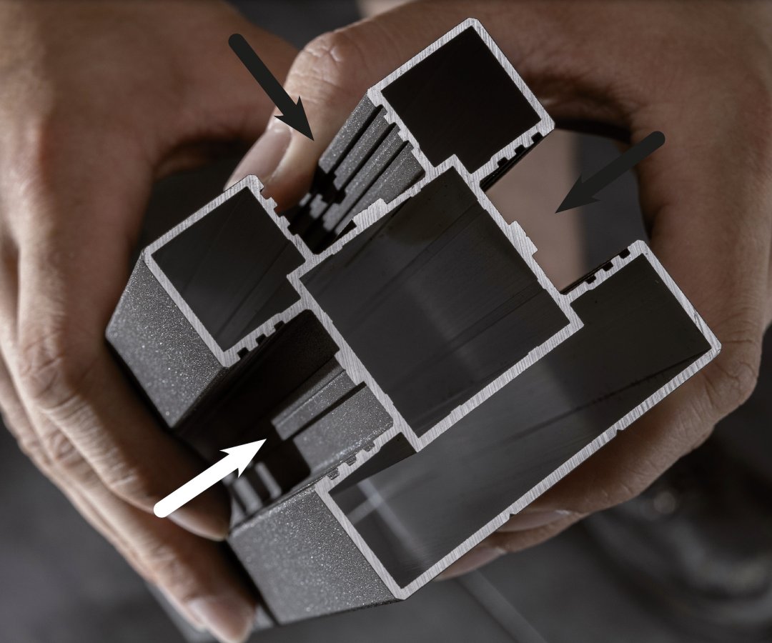 Preview: Pfosten für Sichtschutz Zaun, Aluminium - Flexo System